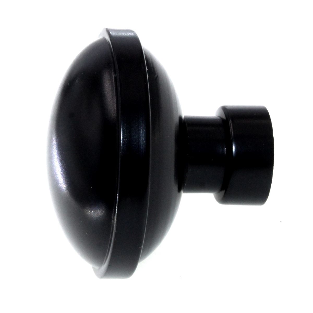 Emtek Brandt 1 3/4" Round Cabinet Knob Flat Black Solid Brass 86696US19