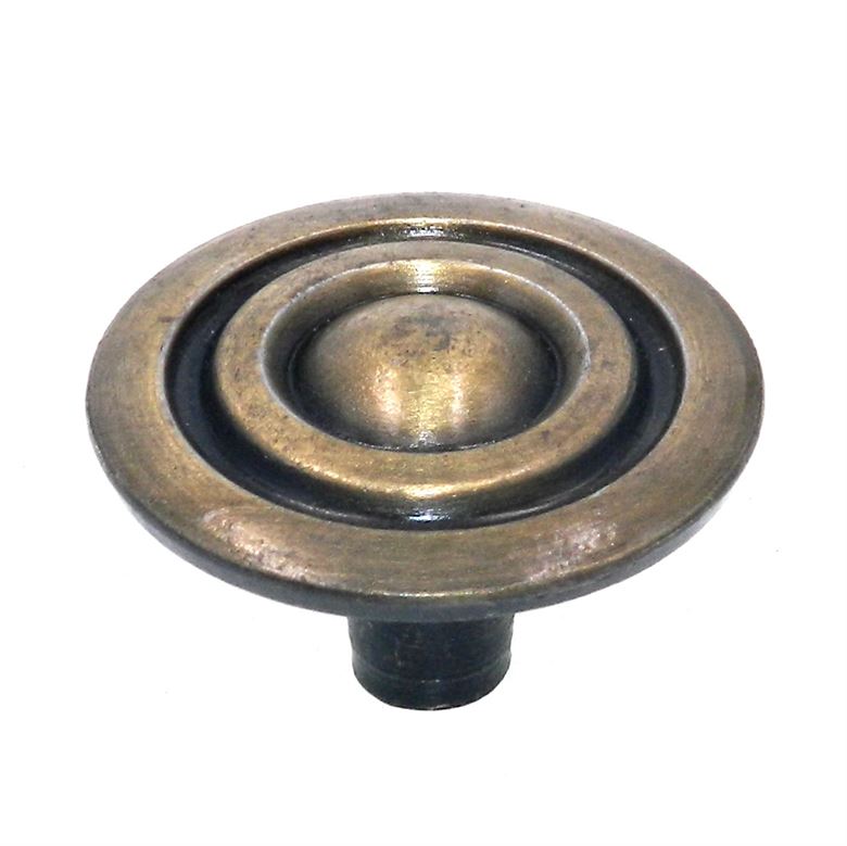 Amerock Allison Antique Brass 1 3/8" Round Cabinet Knob 875AB