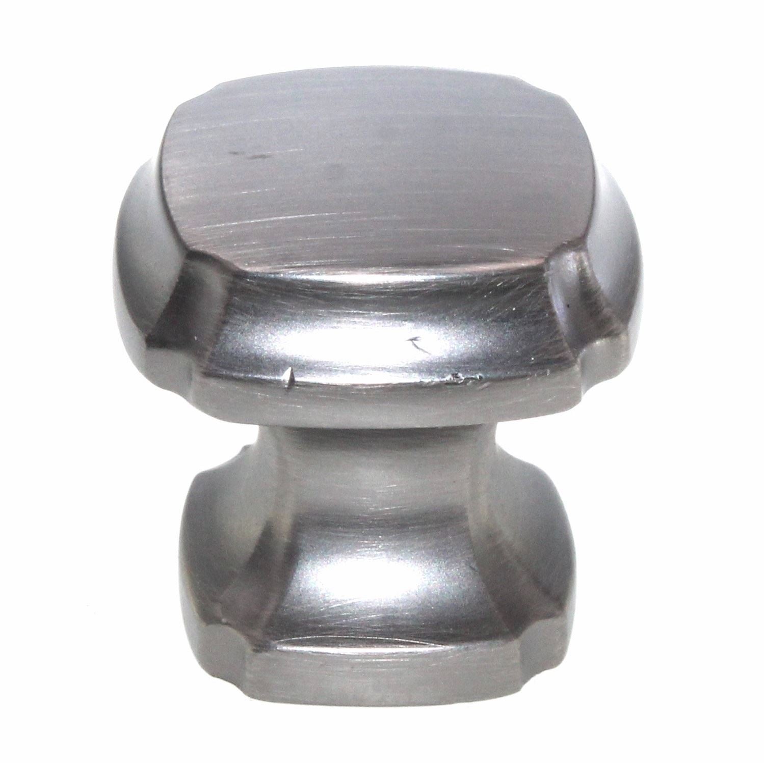 Schaub And Company Empire 1 3/8" Square Cabinet Knob Antique Nickel 882-AN