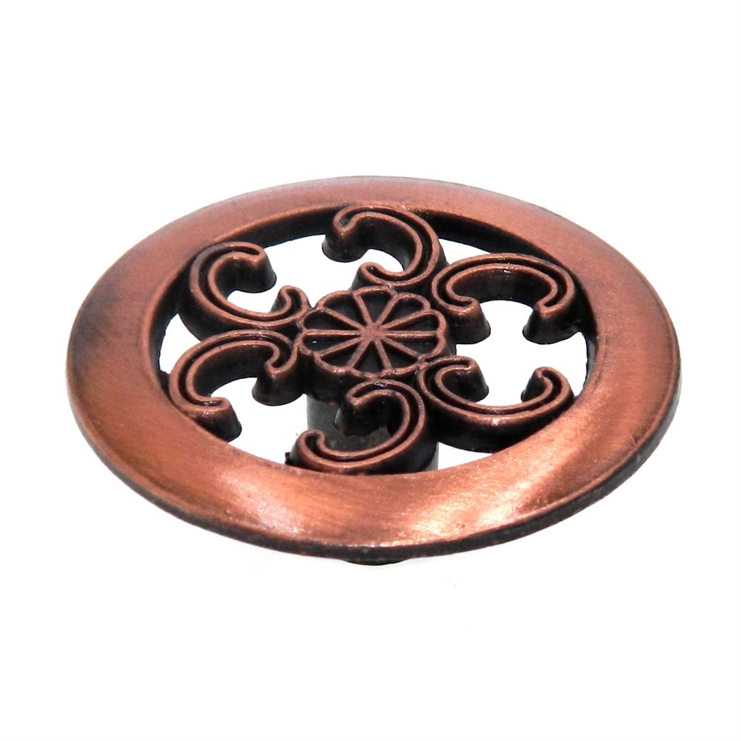 Amerock Allison Antique Copper 1 1/2" Ornate Cabinet Knob 890ACS