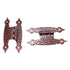 Pair Ajax Hammered, Spade Tip Antique Copper 3/8" Offset "H" Hinges 920-AC