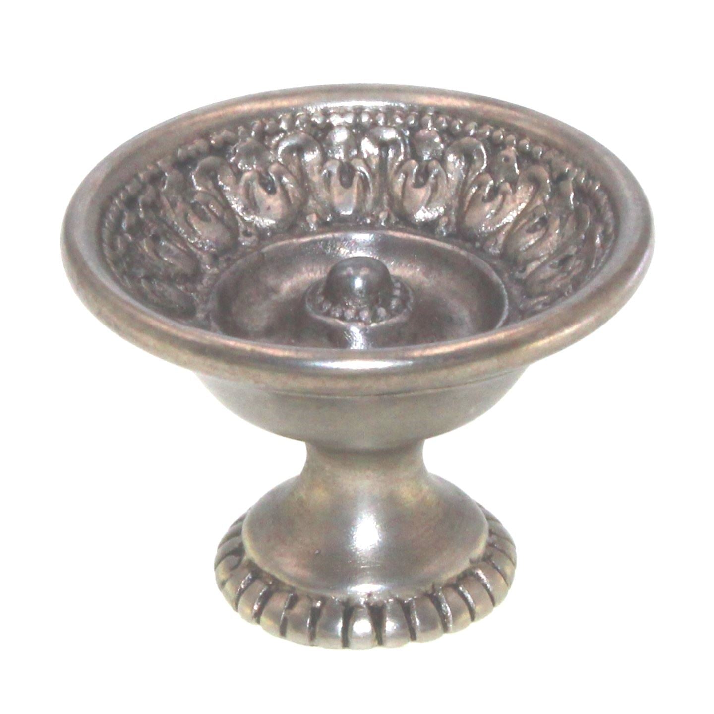 Schaub Chalice 1 9/16" Solid Brass Cabinet Knob Monticello Silver 931-MSL