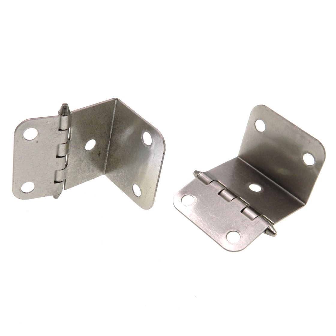 Pair Satin Nickel Full Inset Butt Hinges 3/4" Wrap Bullet Tip AP 938-SN