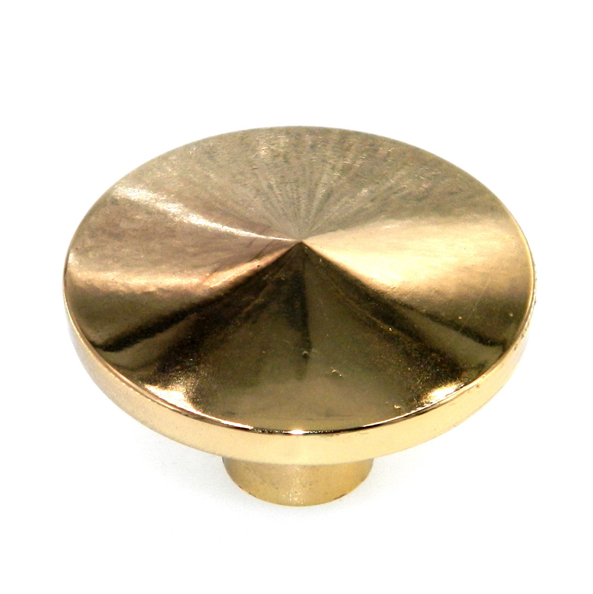 Vintage Washington Conical Polished Brass 1 3/4" Round Cabinet Knob 942R-3