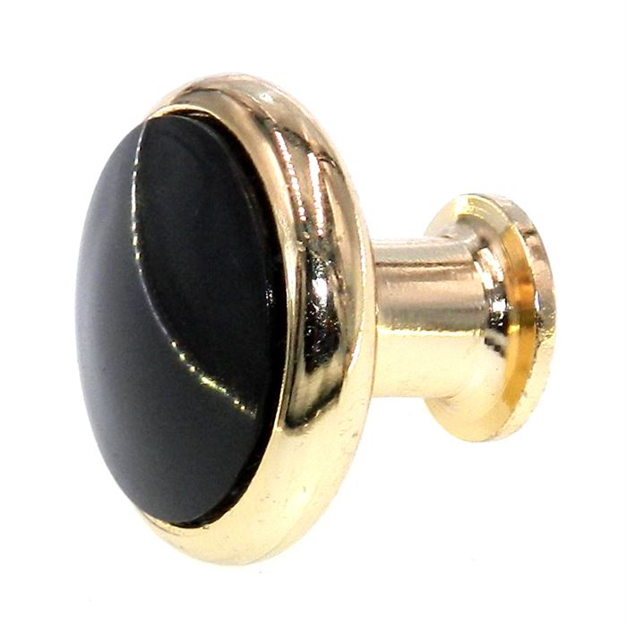 Amerock Allison Polished Brass Brown Plastic Center 1 1/4" Cabinet Knob 951BRN