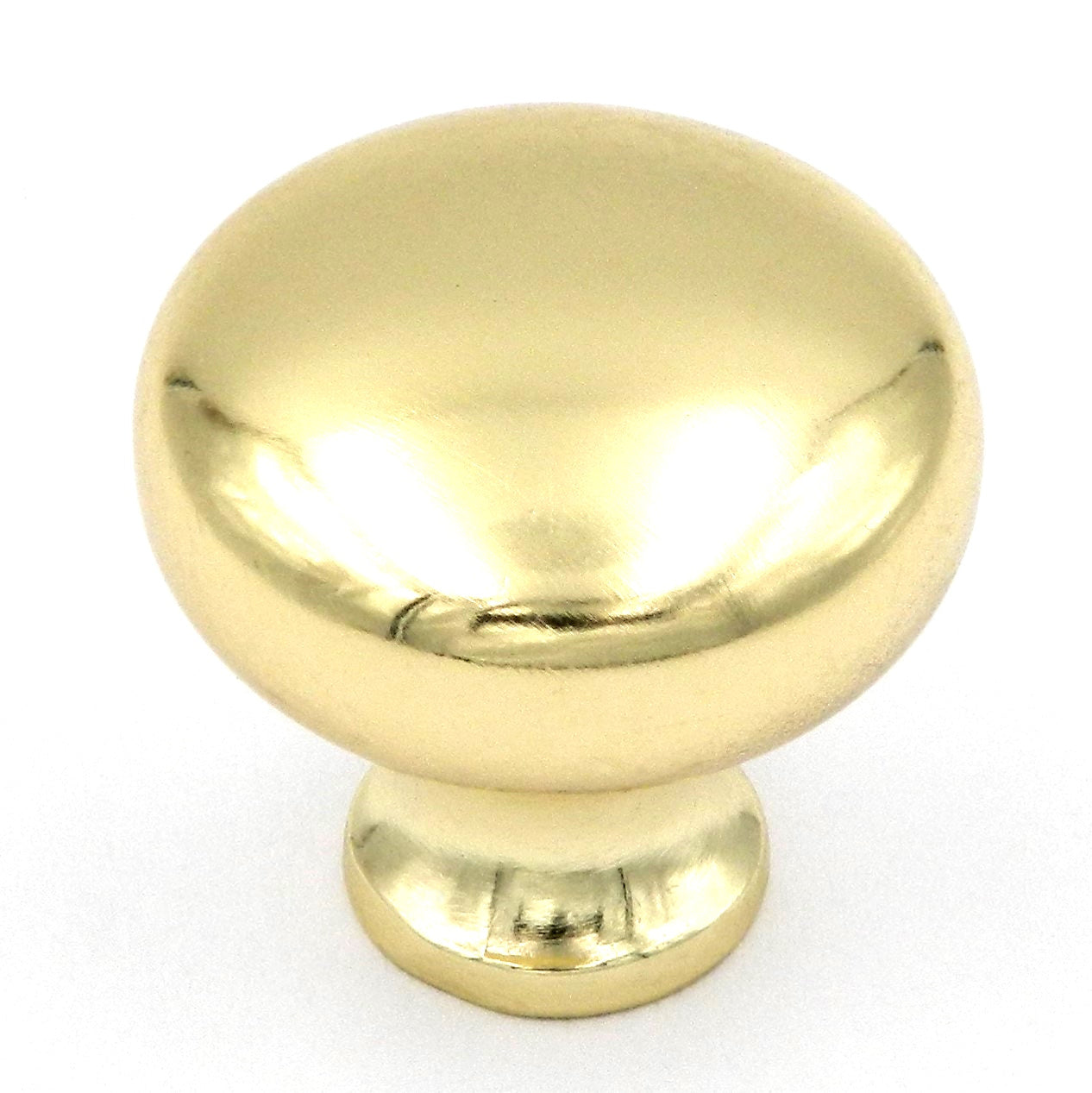 5 Pack of Ultra Designer's Edge Polished Brass Round 1 1/4" Knobs 98599