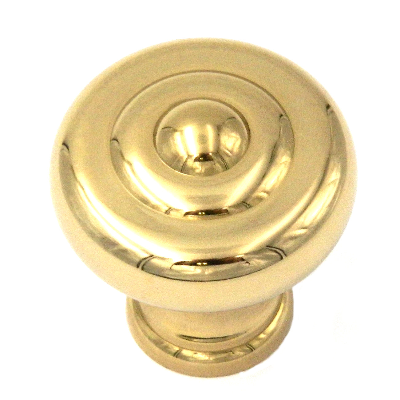 Belwith Keeler Sechel 1 1/4" Polished Brass Round Solid Brass Cabinet Knob A3