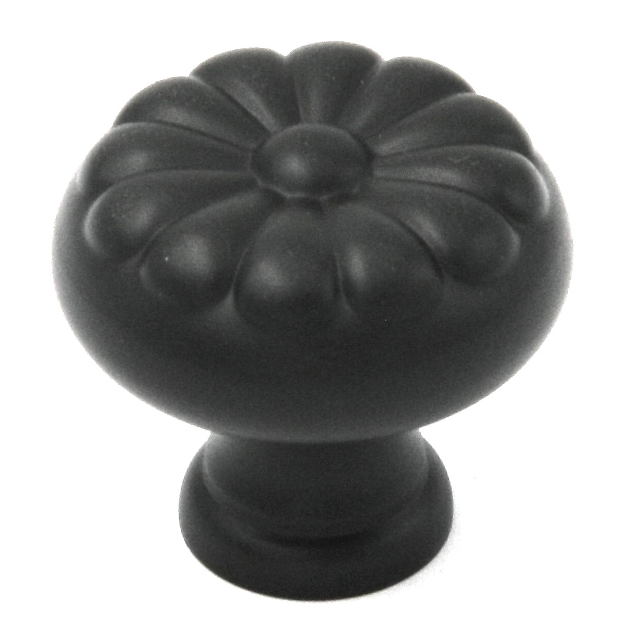 Belwith Keeler Sechel 1 1/4" Oil Rubbed Bronze Round Ribbed Solid Brass Cabinet Knob A316