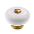 Belwith Keeler Betsy Ross Solid Brass With White 1 1/2" Cabinet Knob A40-PB