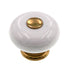 Belwith Keeler Betsy Ross Solid Brass With White 1 1/4" Cabinet Knob A41-PB