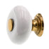 Belwith Keeler Betsy Ross Solid Brass With White 1 1/4" Cabinet Knob A41-PB