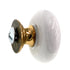 Belwith Keeler Betsy Ross Solid Brass With White 1 1/4" Cabinet Knob A41-PB