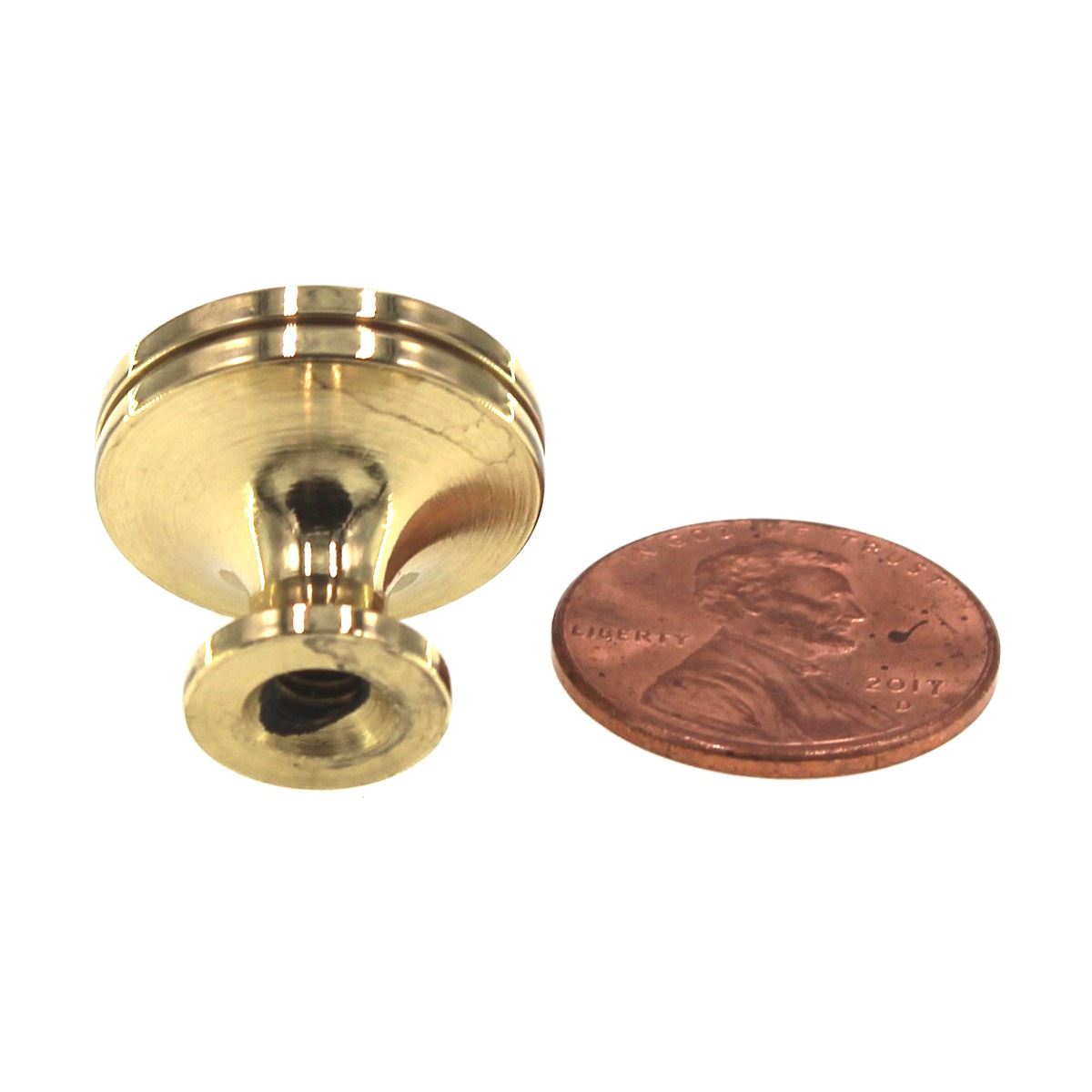 FKI Hardware Period Brass 3/4" Round Cabinet Knob Polished Solid Brass A46