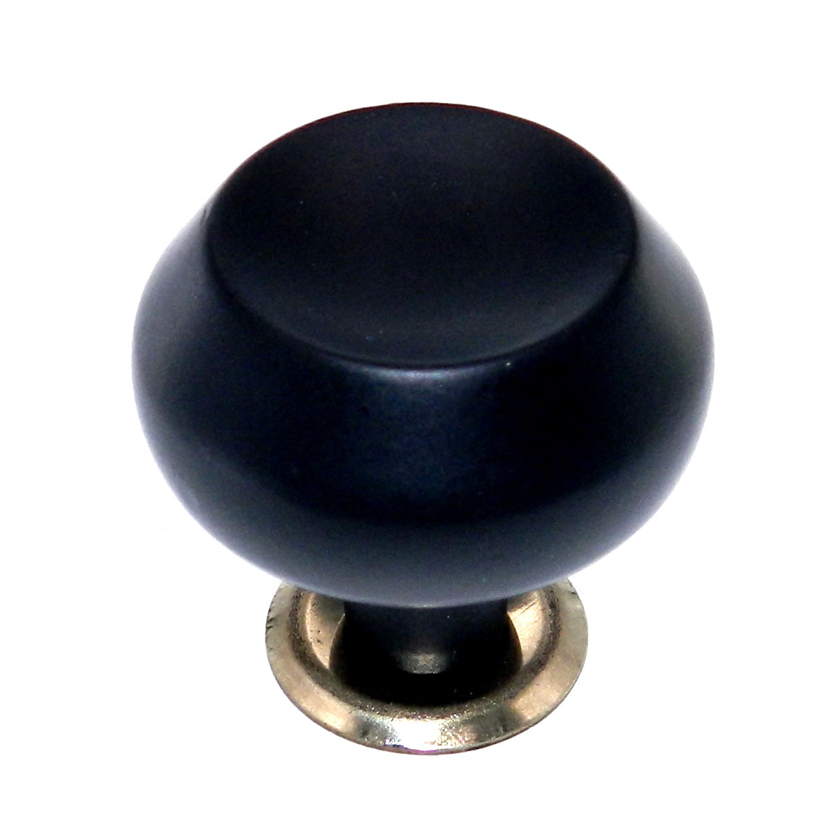 Vintage Amerock Contemporary Ebony Black 1 1/8" Round Cabinet Knob A527-D