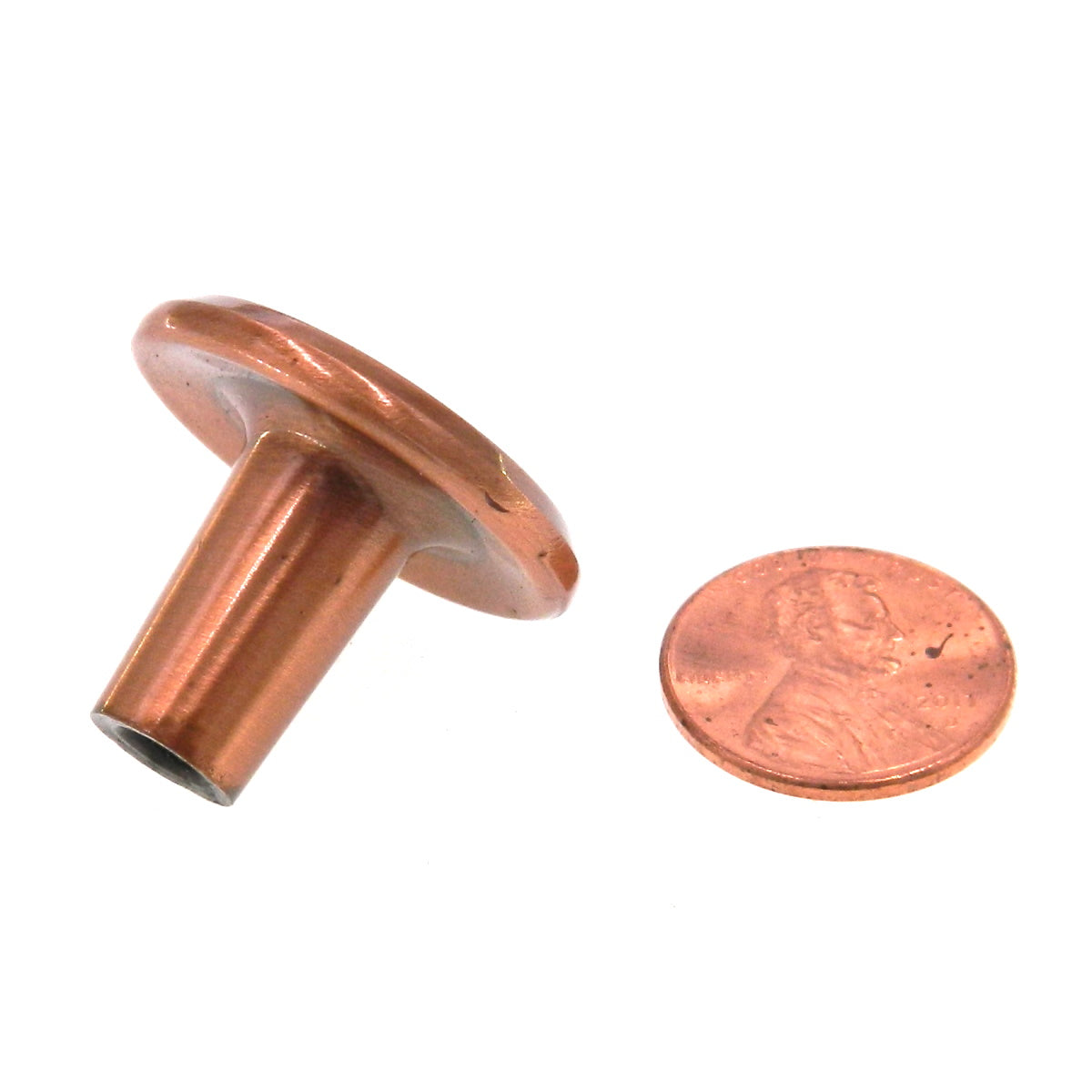 Vintage Amerock Modern Satin Copper 1" Round Cabinet Knob BP551-41