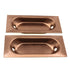 Pair Amerock Dull Bronze 3 1/16" Flush Sliding Door Recessed Pulls AO2214-10