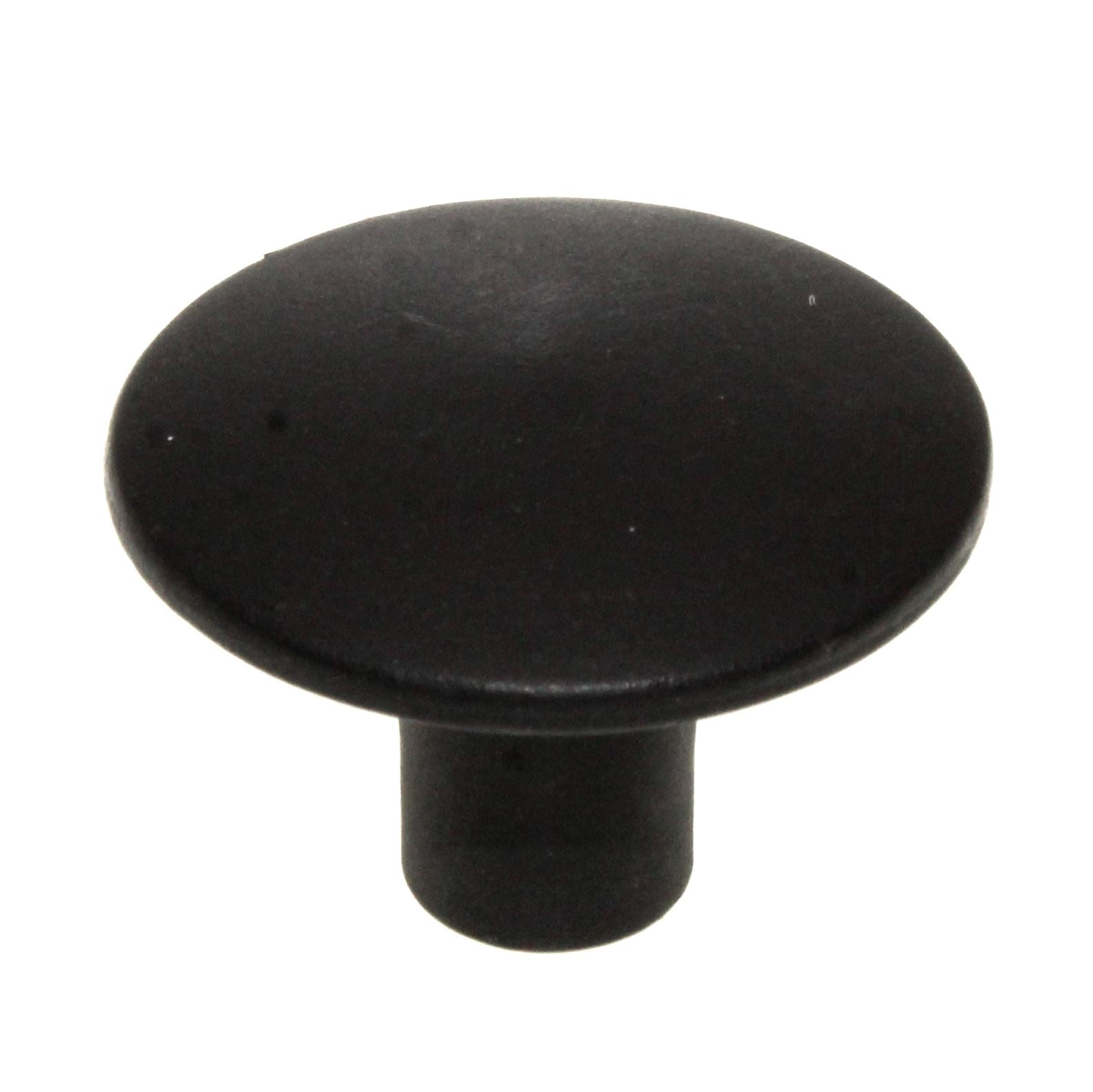 Acorn Manufacturing Smooth Large 1 3/8"  Cabinet Knob Matte Black AP2BP