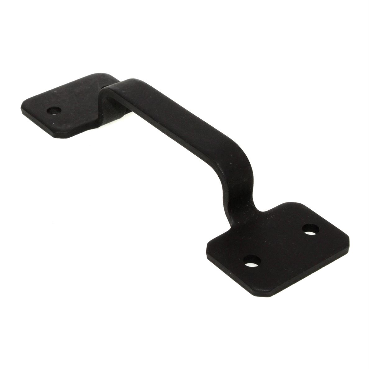 Acorn Mfg Forged Iron Smooth Square Pull 4" Ctr. Cabinet Pull Matte Black APGBP