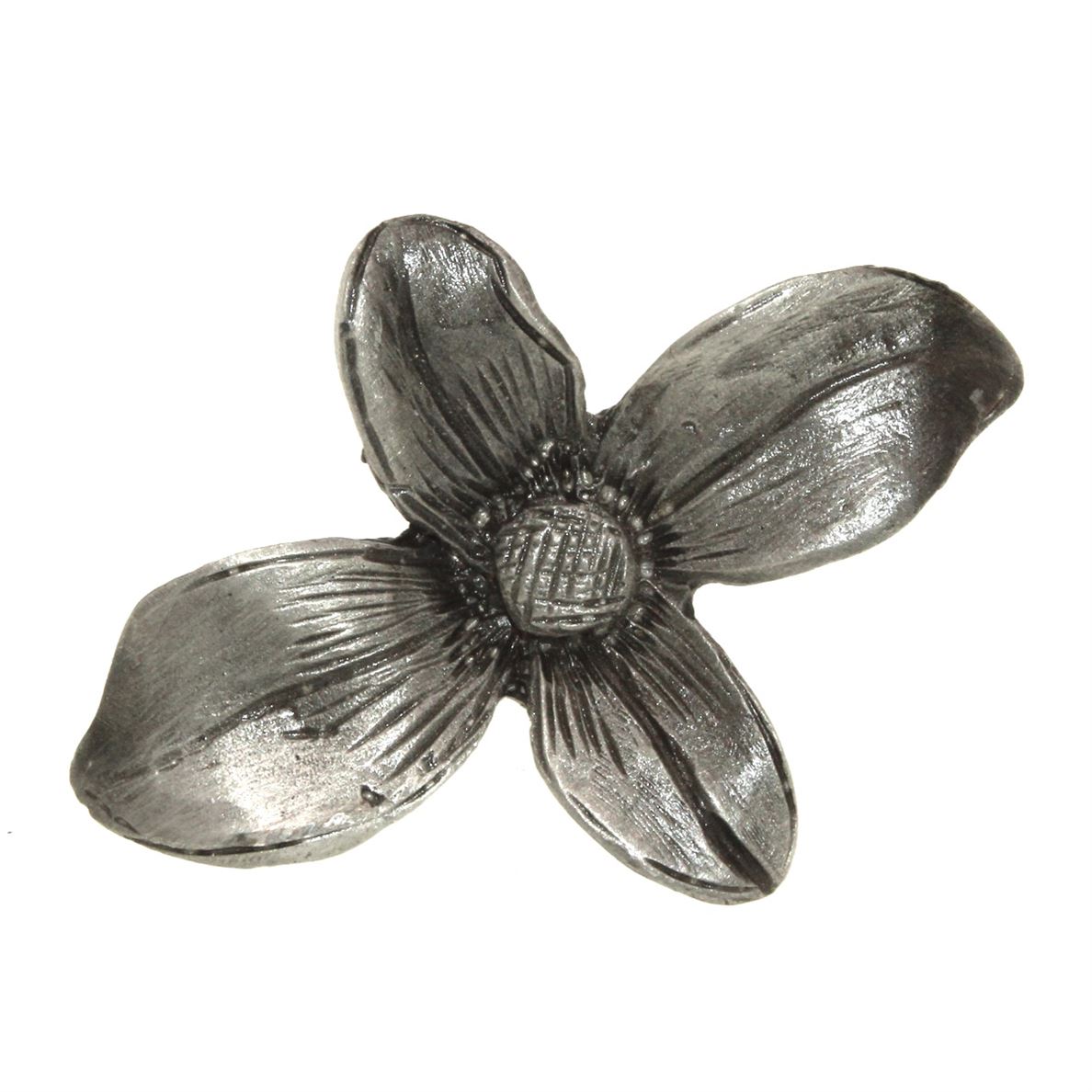 Acorn Mfg Realistic Dogwood Flower 2" Cabinet Knob Antique Pewter APQPP