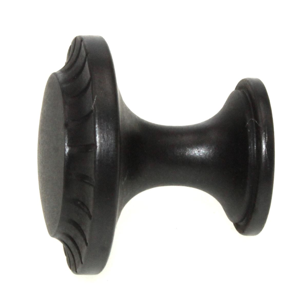 Belwith Keeler Vintage 1900 1 3/16" Solid Brass Knob Black Iron B056553-BI