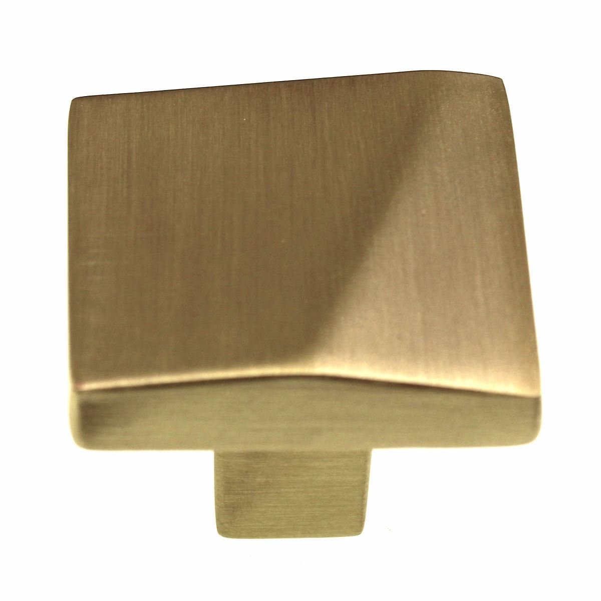 Belwith Keeler Veer 1 3/8" Square Cabinet Knob Brushed Golden Brass B077150-BGB