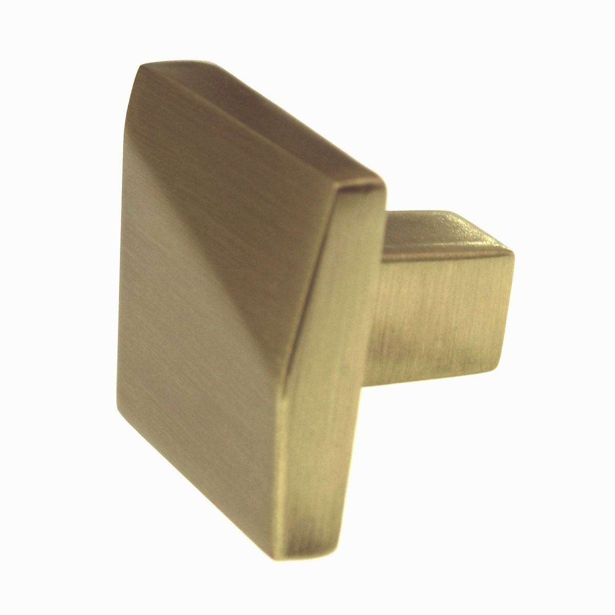 Belwith Keeler Veer 1 3/8" Square Cabinet Knob Brushed Golden Brass B077150-BGB