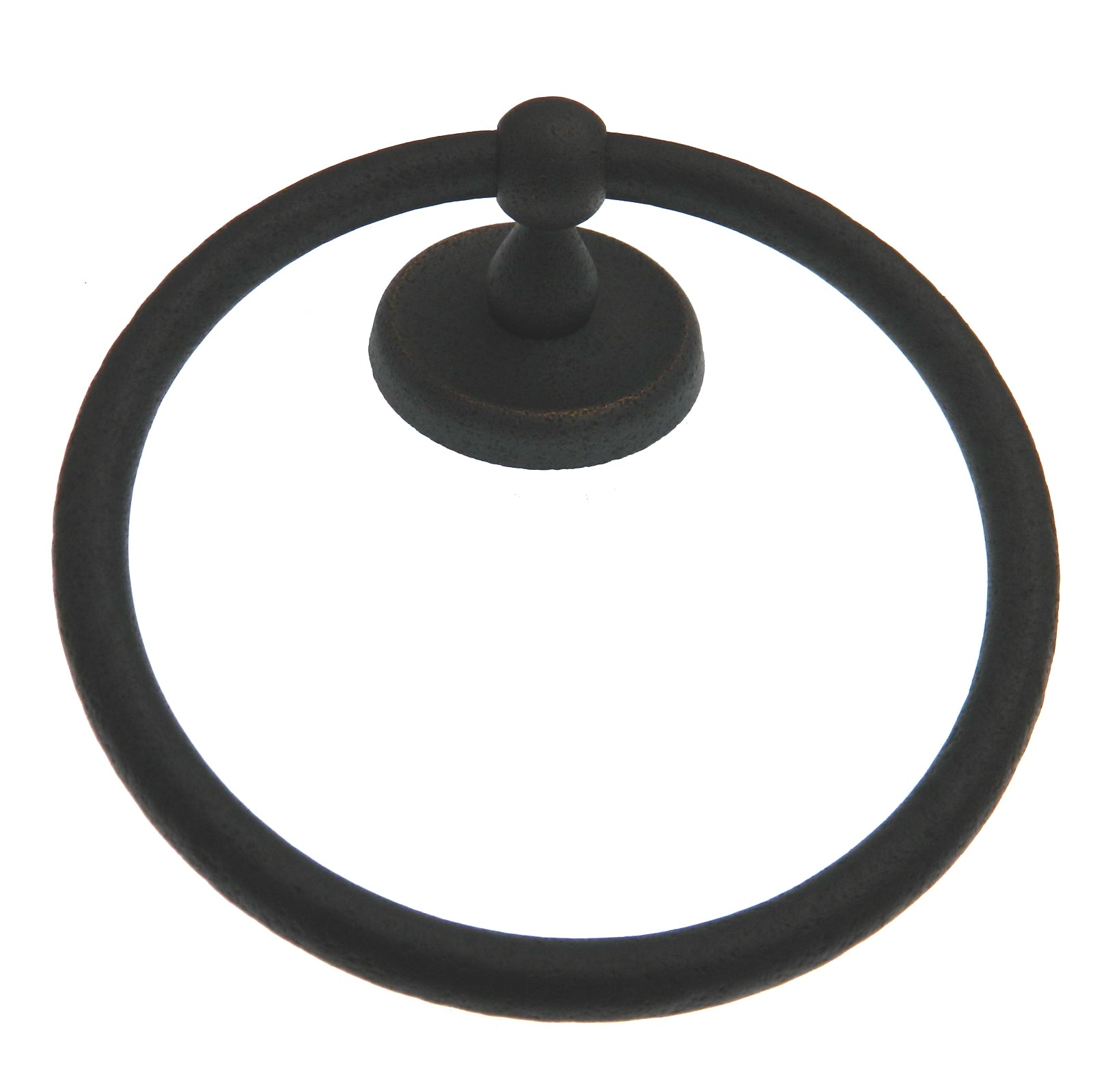 Ancient Treasures Rustic Hammered 6 1/2" Bath Towel Ring Oil-Rubbed Bronze B7604