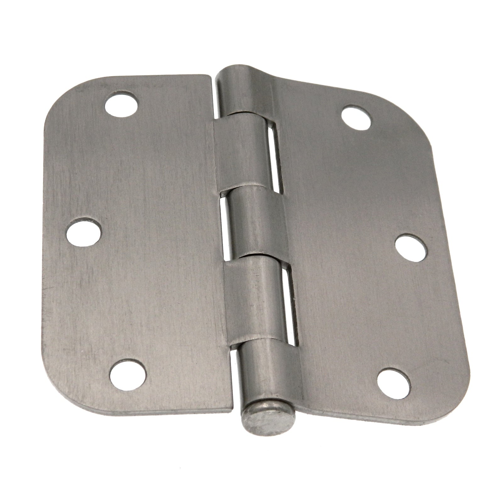 Warwick 3 1/2" Door Hinge, 5/8" Radius Corner, Satin Nickel BDA3012SN