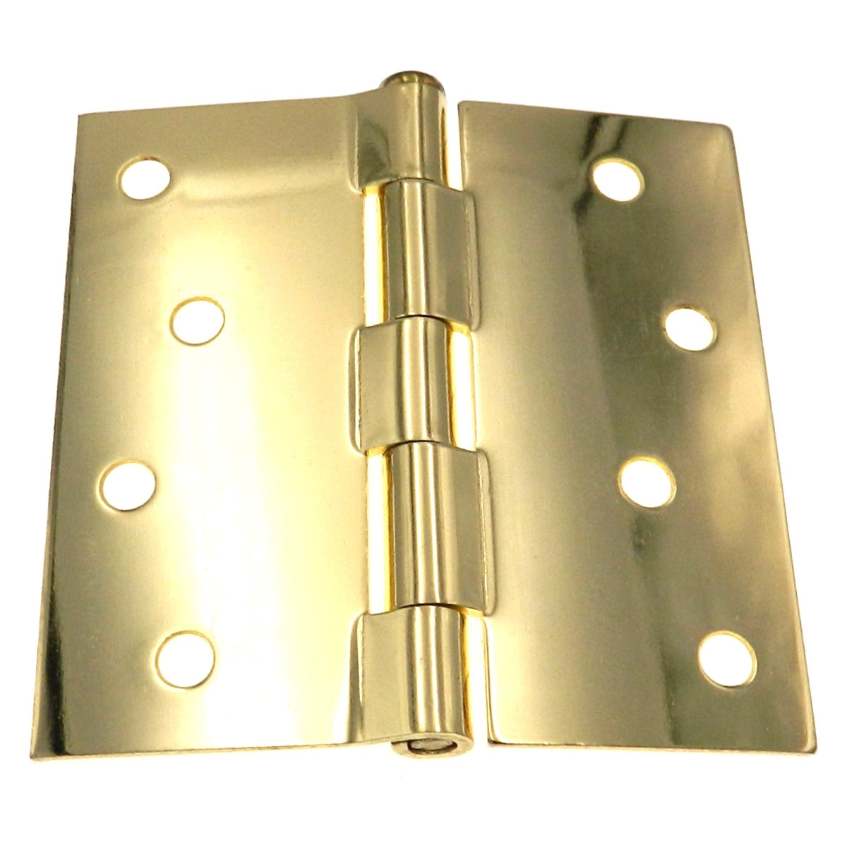 Warwick 4" Door Hinge, Square Corner, Polished Brass BDA3015PB