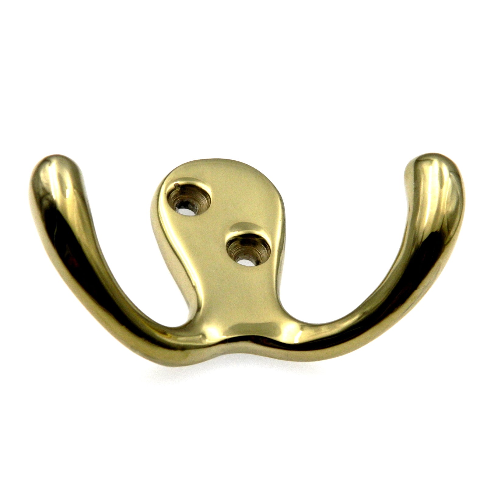 Warwick Polished Brass Double Coat, Robe, Utility Wall or Door Hook BH2002PB