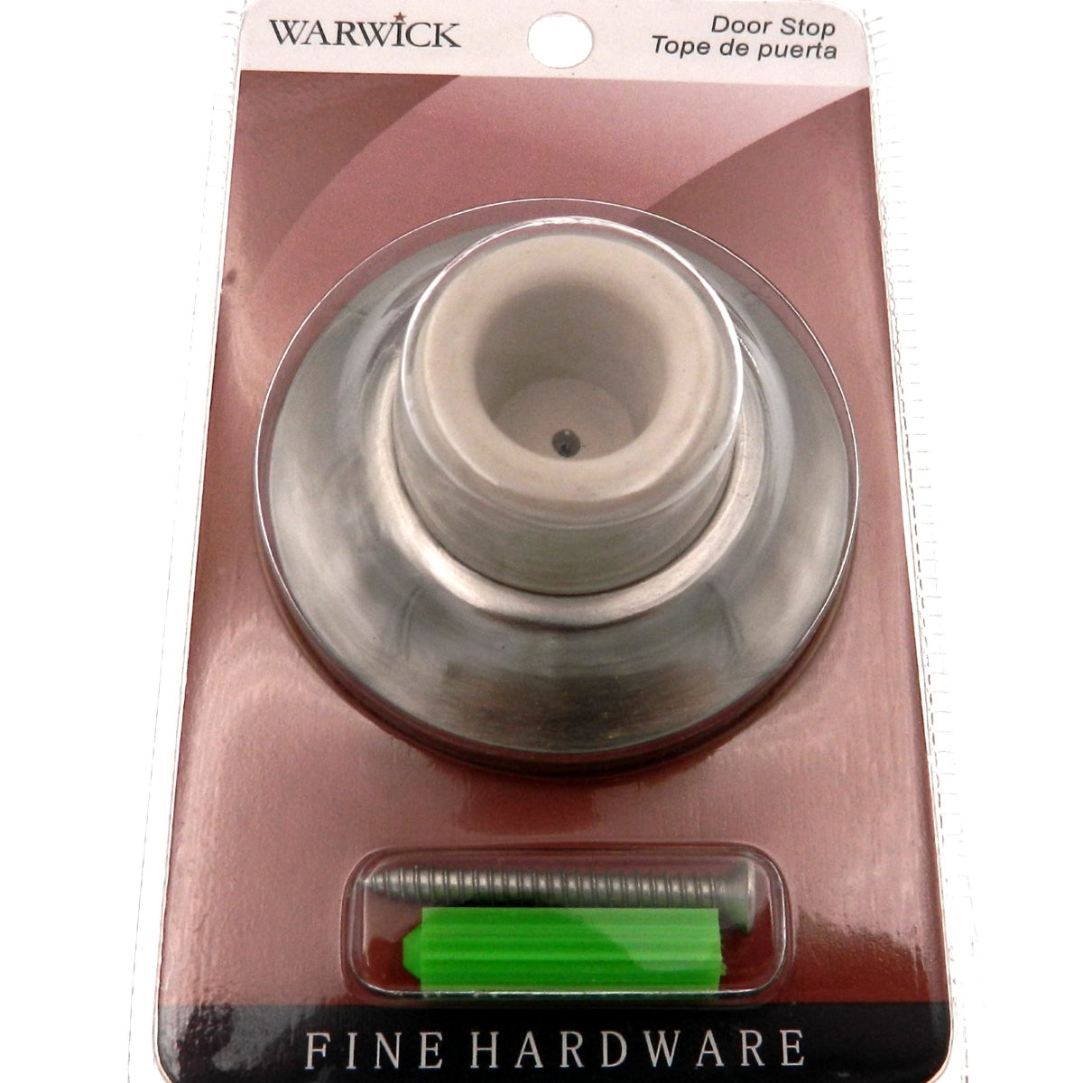 Warwick Large Wall Bumper Concave Doorstop, Satin Nickel 2 3/8" Base, BH2004SN