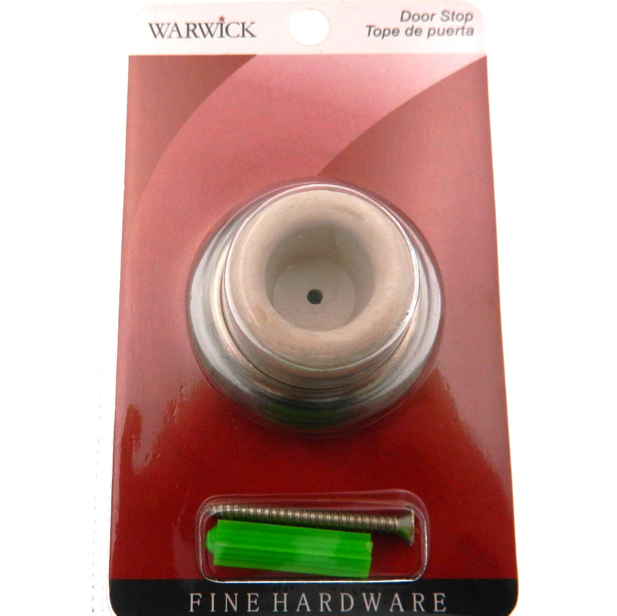 Warwick Small Wall Bumper Concave Doorstop, Satin Nickel 1 7/8" Base, BH2005SN