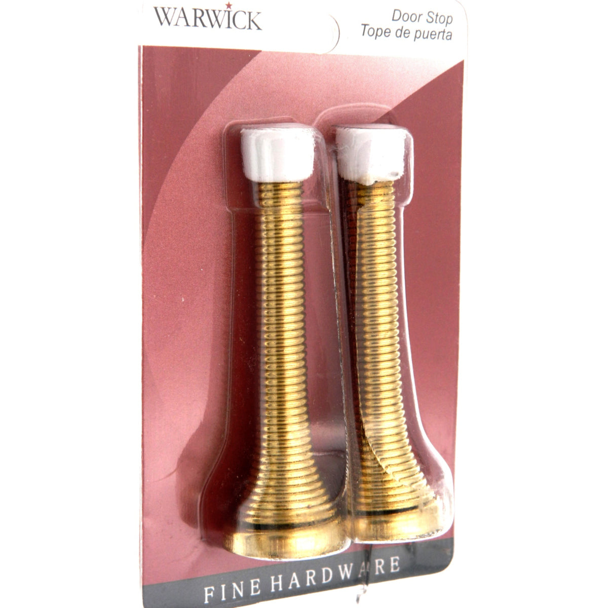 Flexible Spring Door Stopper, 10 Pack, 3 1/4 in. Doorstop, Polished Brass BH2006PB