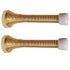 Flexible Spring Door Stopper, 2 Pack, 3 1/4 in. Doorstop, Polished Brass BH2006PB