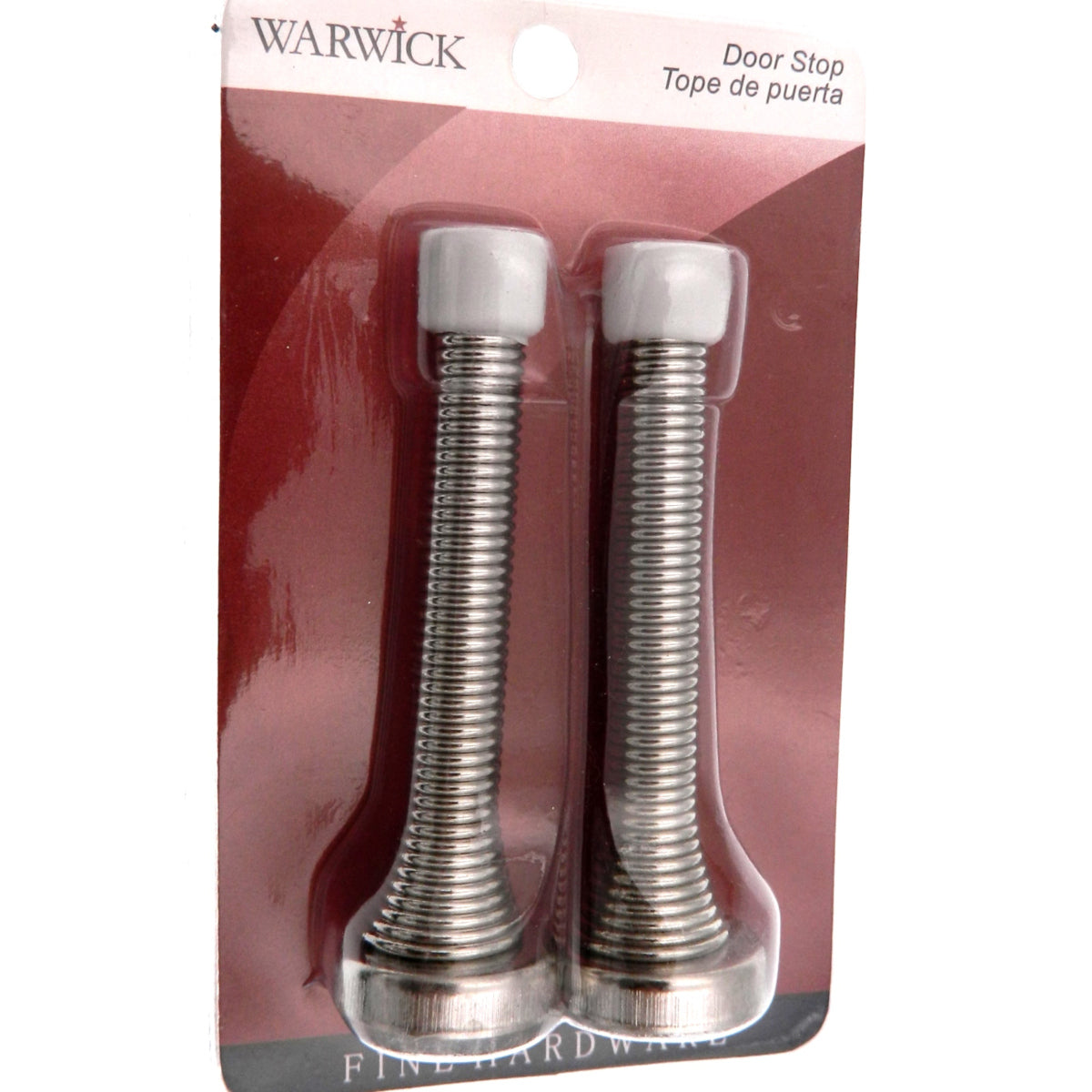 Flexible Spring Door Stopper, 2 Pack, 3 1/4 in. Doorstop, Satin Nickel BH2006SN