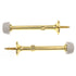 Rigid Baseboard Doorstop, 2 Pack, 3 in. Door Stopper, Polished Brass BH2007PB