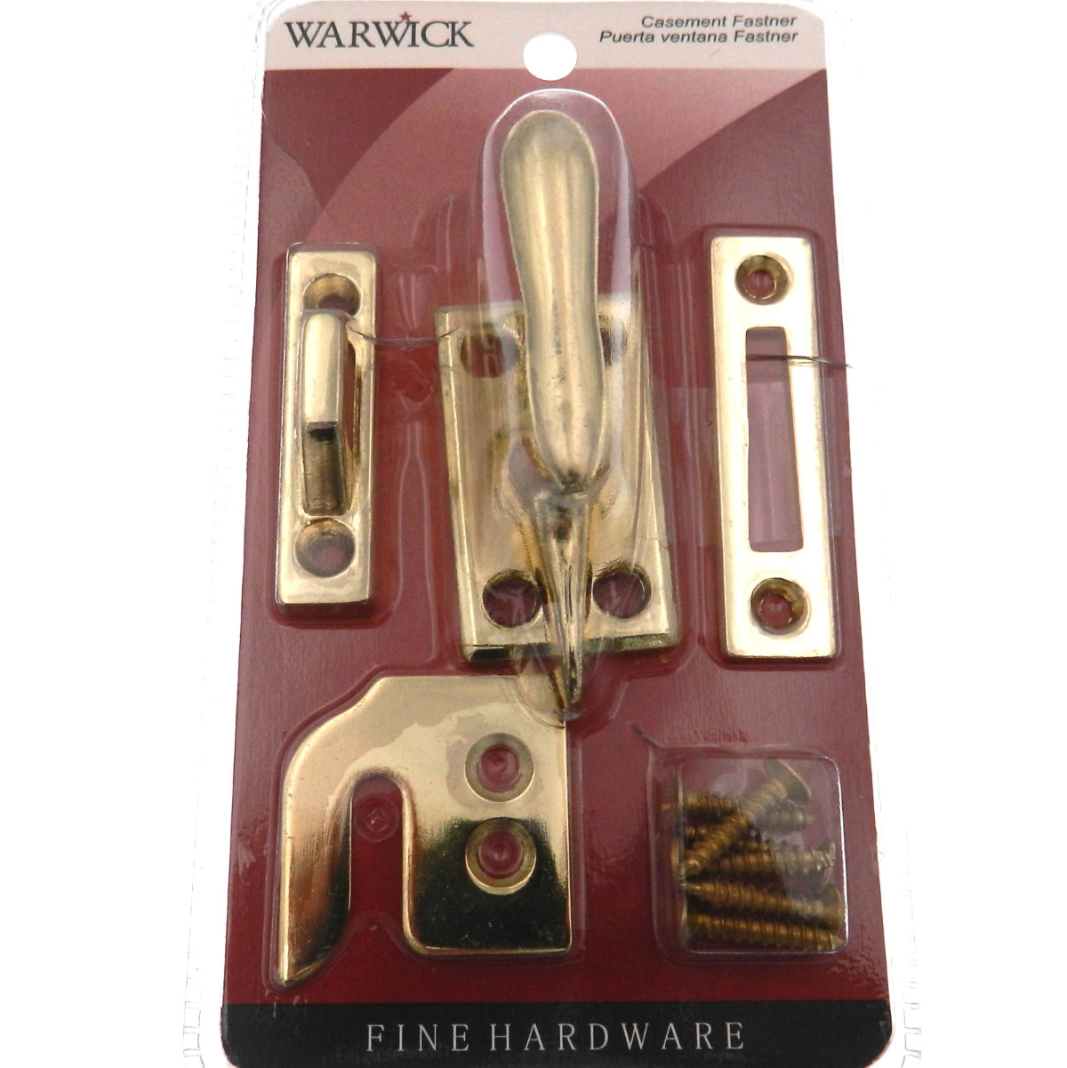 Warwick Window Lock, Casement Fastener with 3 Strikes, Polished Brass BH2013PB