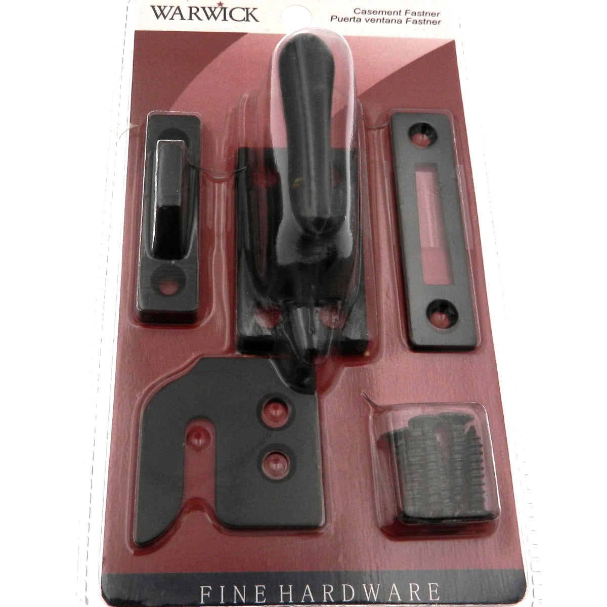 Warwick Window Lock, Casement Fastener with 3 Strikes, Black BH2014BL