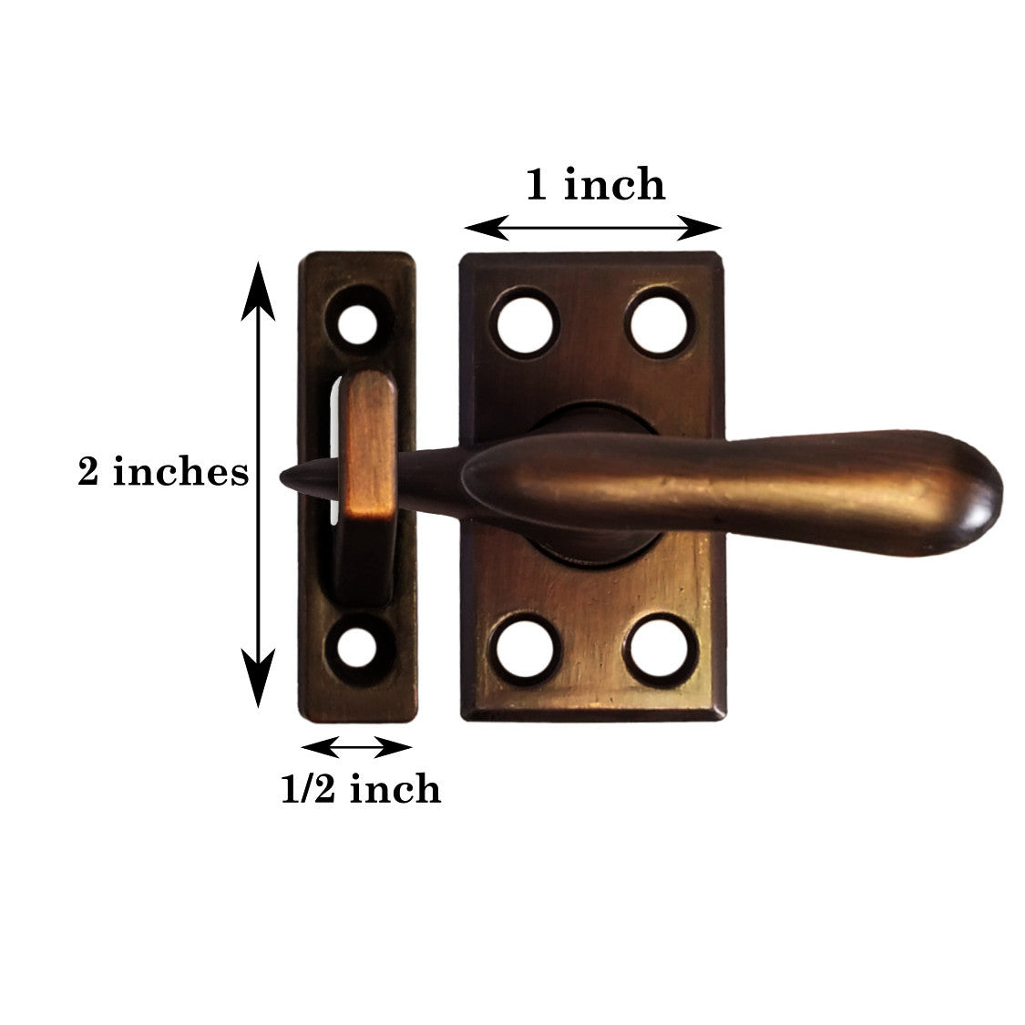 Warwick Window Lock, Casement Fastener with 3 Strikes, Bronze BH2014BZ