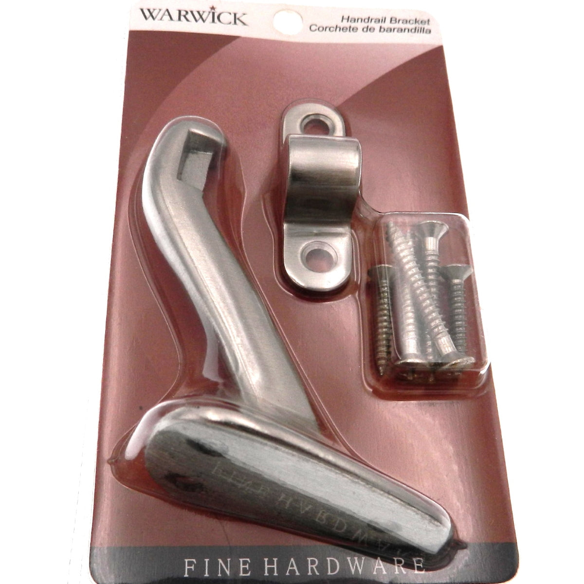 Warwick Satin Nickel Heavy Duty 2 3/4" Stair Handrail Bracket BH2017SN