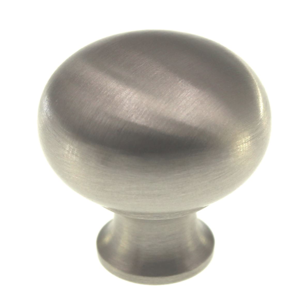 FKI Hardware Period Brass Satin Nickel 1 1/8" Solid Brass Cabinet Knob BK12-15