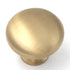 BK13-04 Satin Brass Solid Brass 1 1/4" Mushroom Cabinet Knobs Pulls Keeler