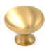 BK13-04 Satin Brass Solid Brass 1 1/4" Mushroom Cabinet Knobs Pulls Keeler