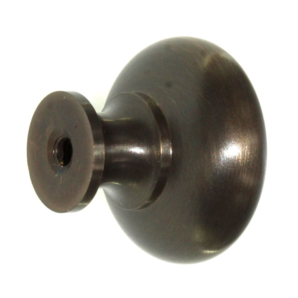 Hickory Hardware Satin Dover 1 1/4" Round Solid Brass Cabinet Knob BK13-9013