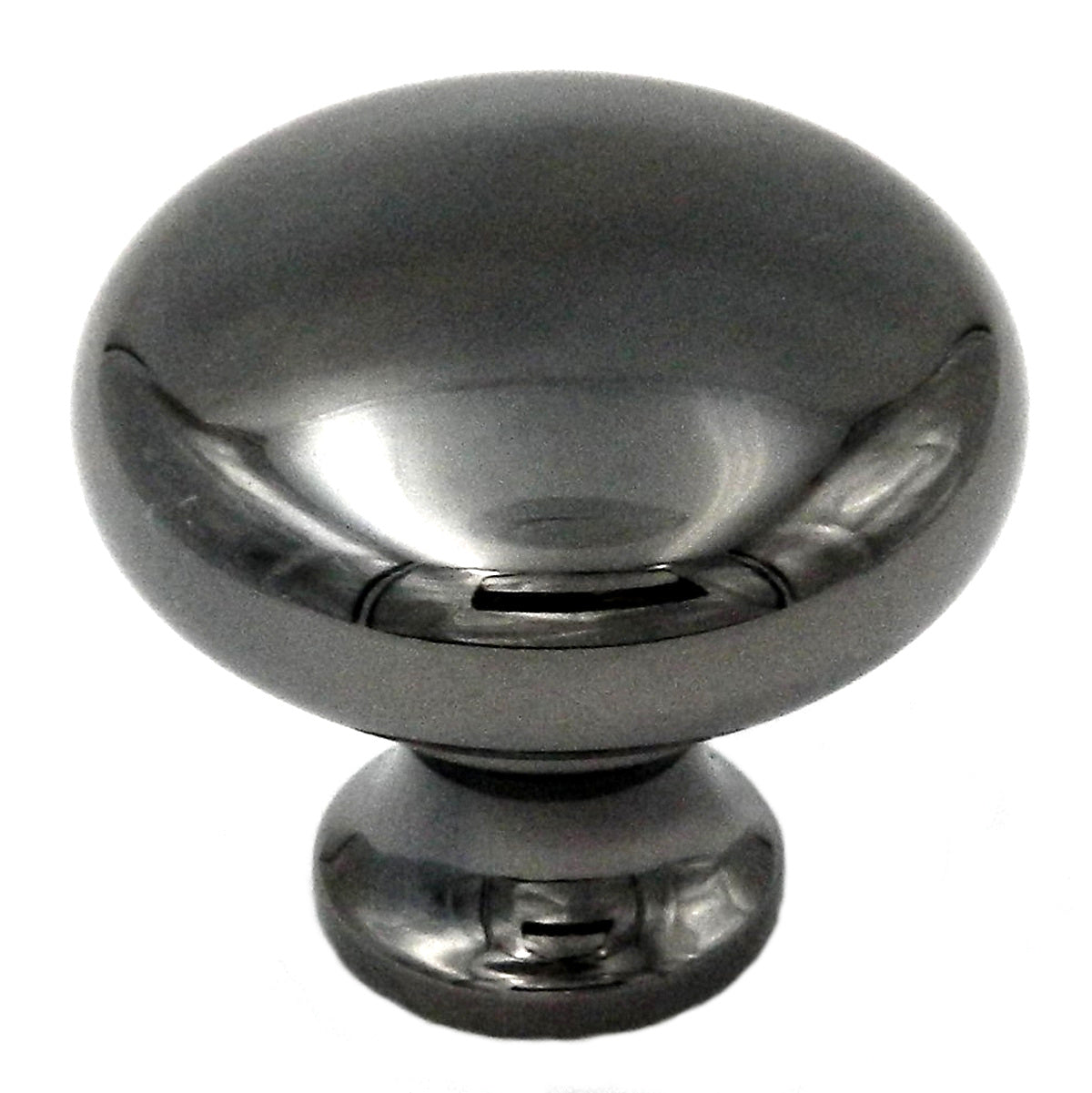 Belwith Keeler Period Brass 1 1/4" Black Nickel Round Smooth Solid Brass Cabinet Knob BK13-BN