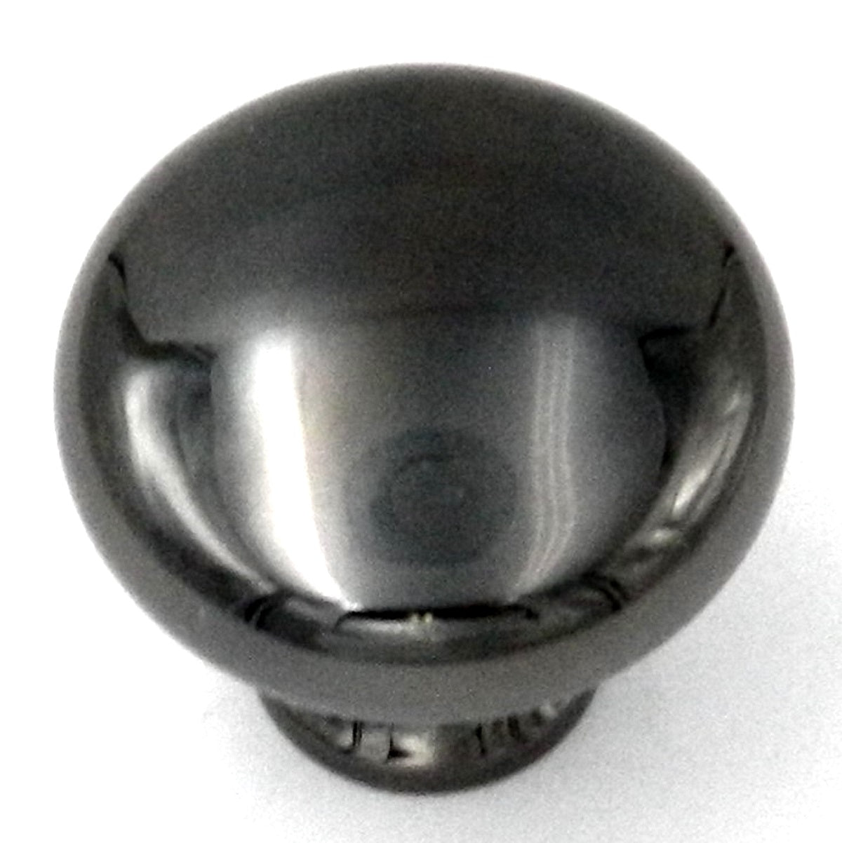 10 Pack Belwith Keeler Period Brass 1 1/4" Black Nickel Round Smooth Solid Brass Cabinet Knob BK13-BN