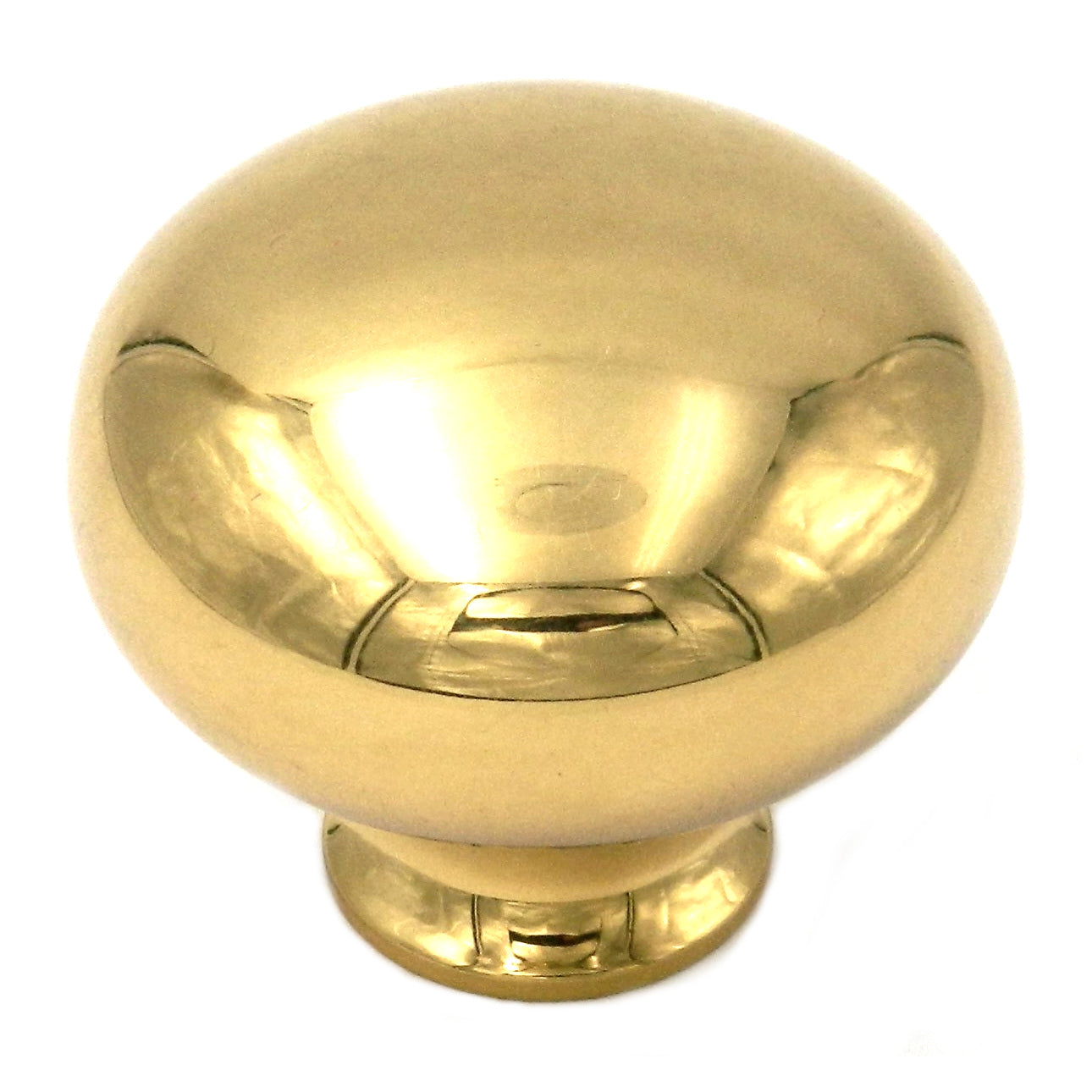 Keeler Solid Brass Polished Brass Round 1 1/2" Solid Brass Cabinet Knob BK14-03