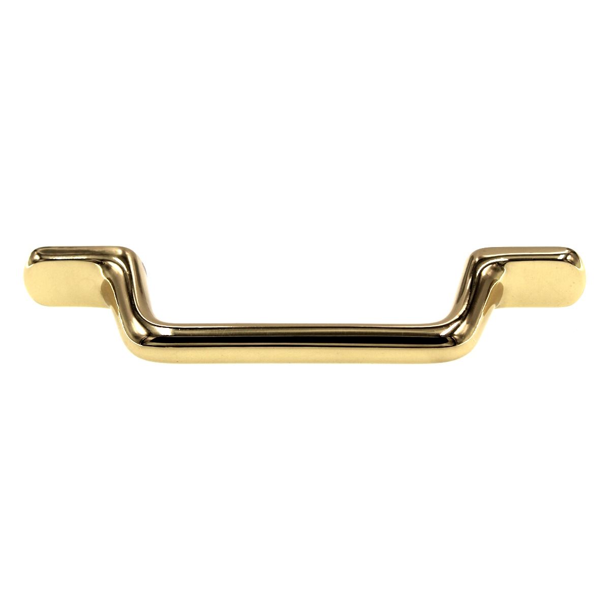 FKI Hardware Period Brass Solid Brass Cabinet Pull 3" Ctr Polished Brass BK2