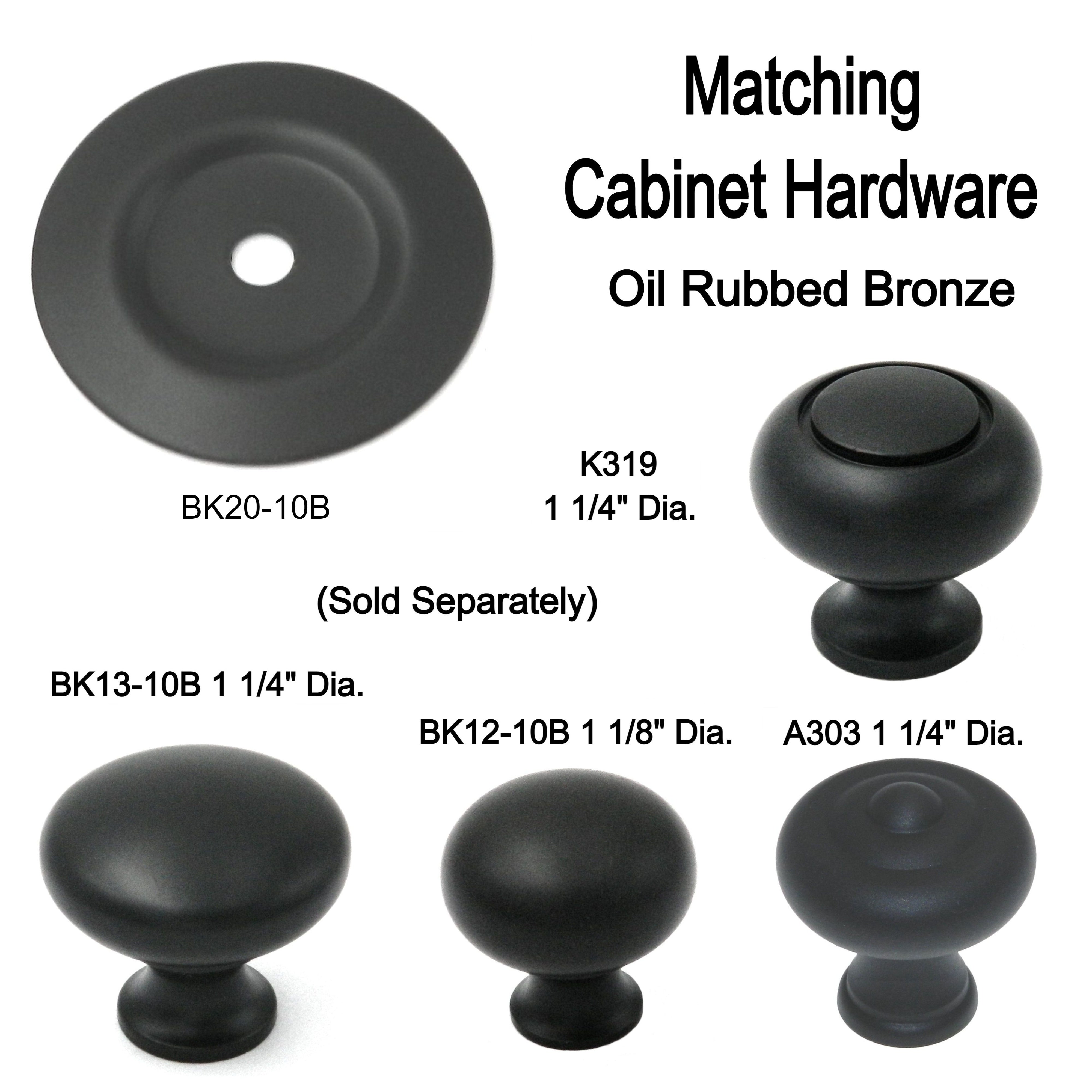 10 Pack Belwith Keeler Period Brass 1 1/4" Oil Rubbed Bronze Round Solid Brass Cabinet Knob BK13-10B