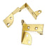 Pair Amerock Knife-Pivot Cabinet Hinges Top and Bottom Bright Brass BP1205-3